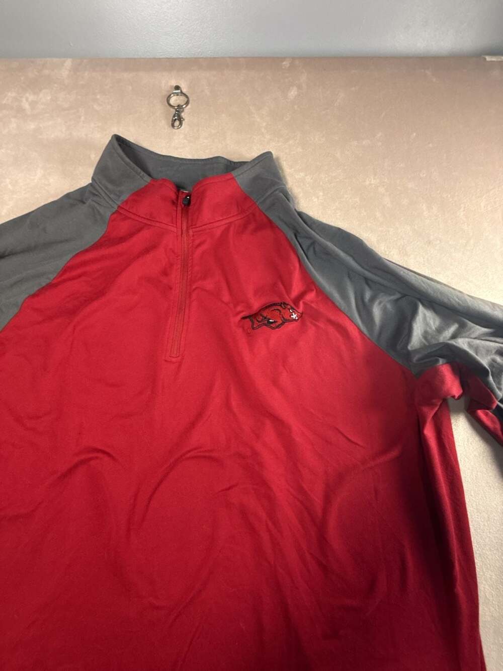 Colosseum Arkansas Razorbacks 1/4 Zip Pullover Size XXL (box B4-2071)